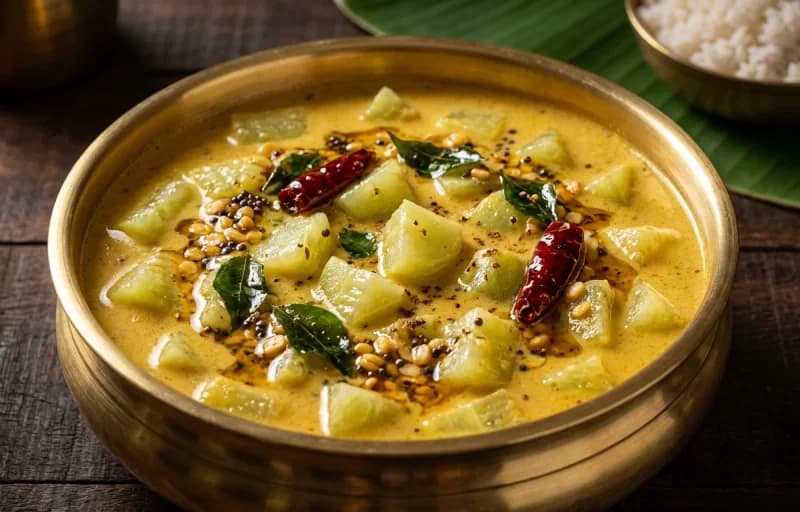 Boiled Rice, Southekai Koddel and Manoli Sukka - Recipe 2