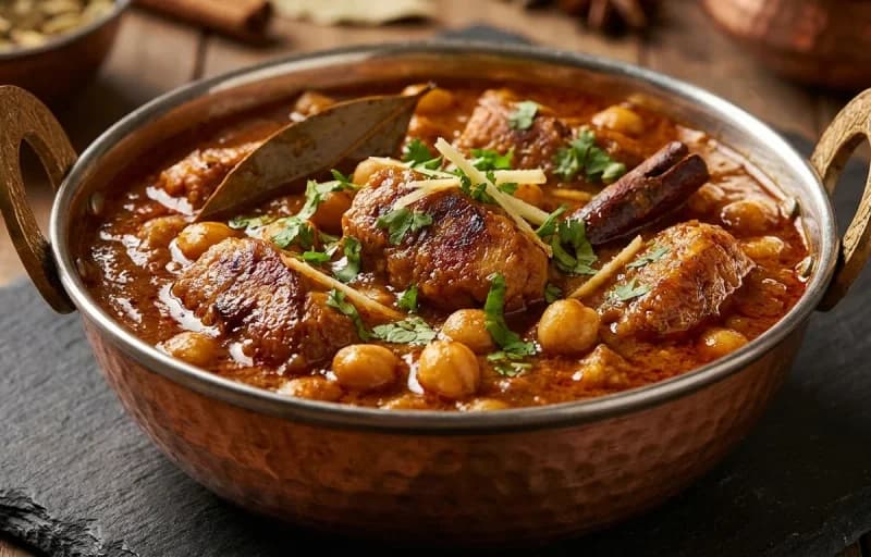 Soya Chaap Chola Curry with Puri - Recipe 1