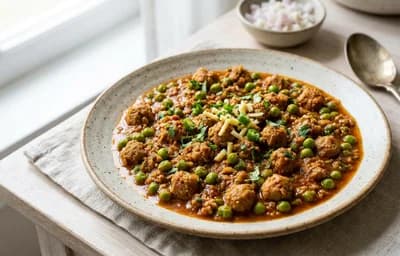 Soya Keema with Peas