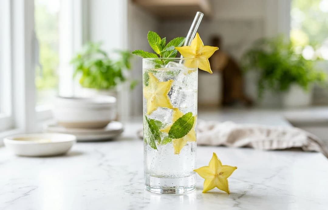Sparkling Starfruit & Mint Refresher