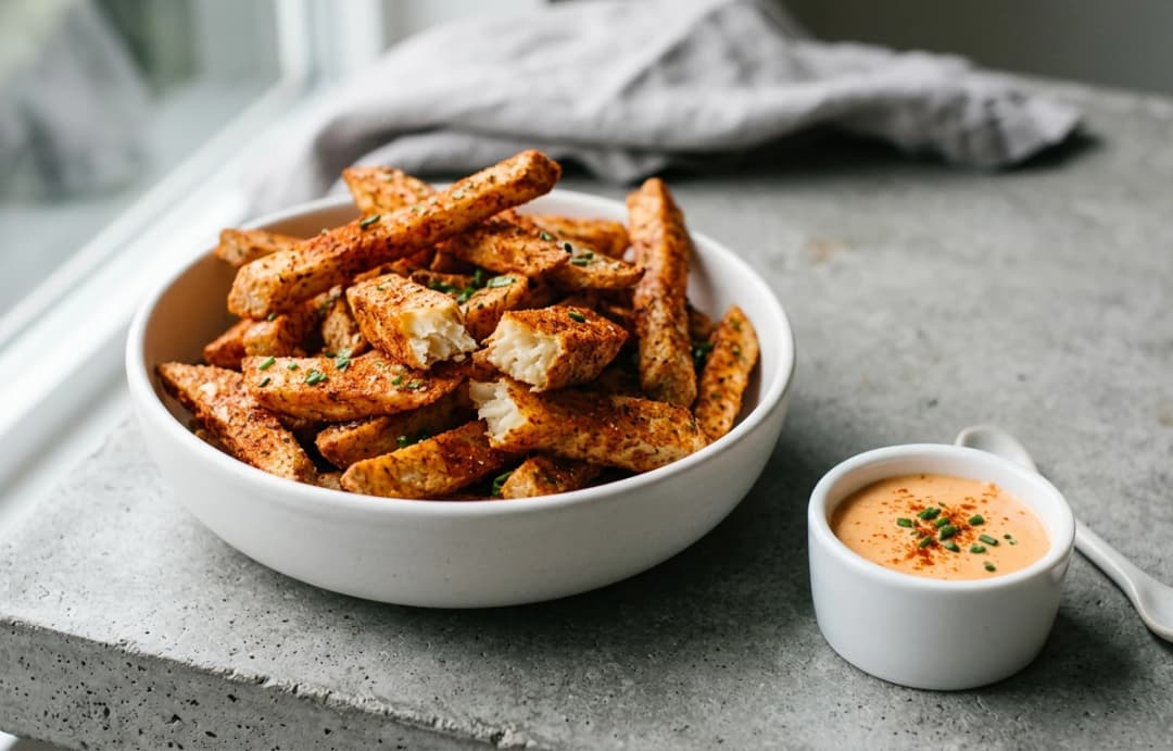 Spicy Baked Taro Fries