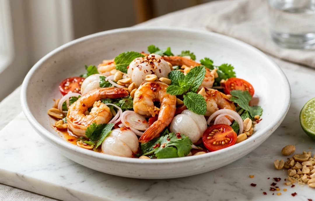 Spicy Mangosteen & Shrimp Salad
