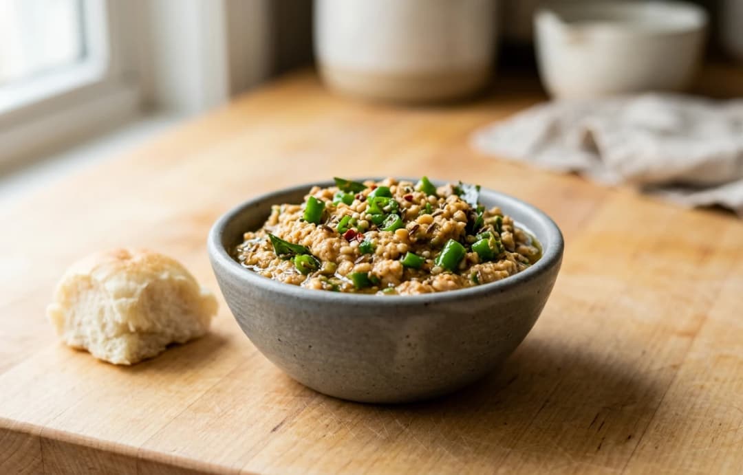 Spicy Peanut Chutney (Shengdana Thecha)