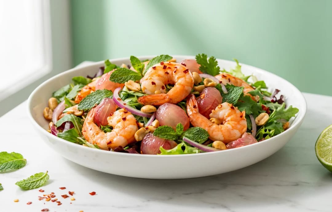 Spicy Rambutan & Shrimp Salad