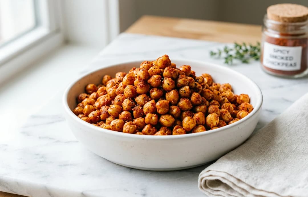Spicy Roasted Chickpea Snack