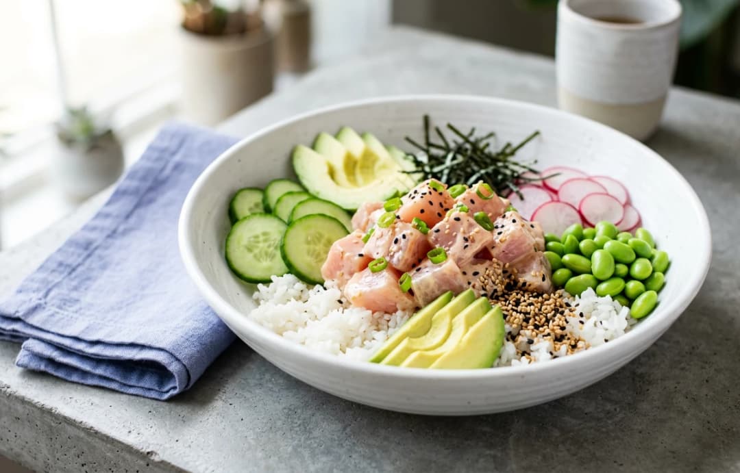 Spicy Tilapia Poke Bowl