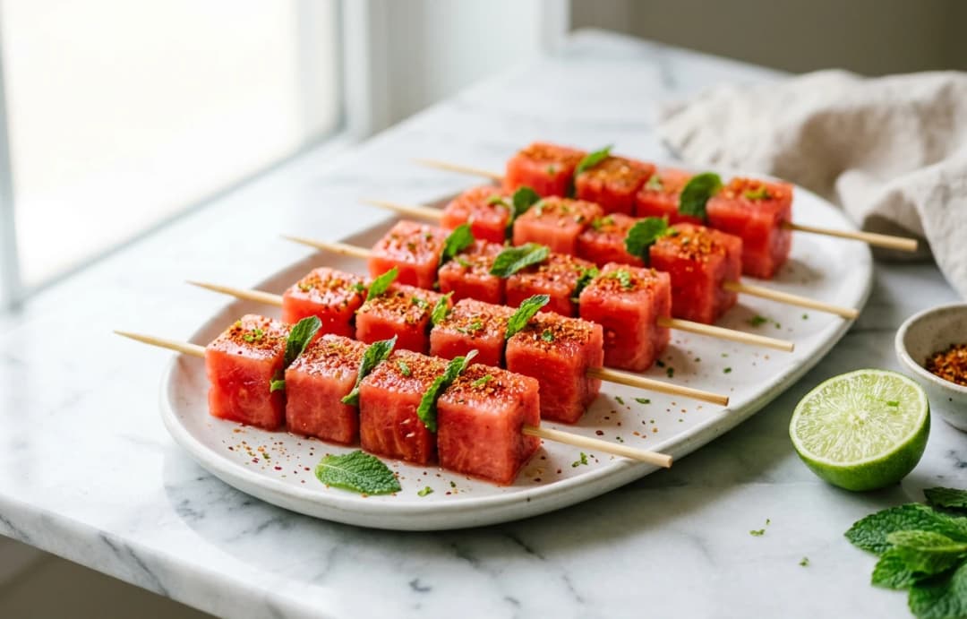 Spicy Watermelon Skewers