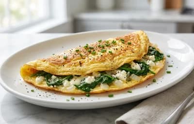 Spinach and Feta Omelette