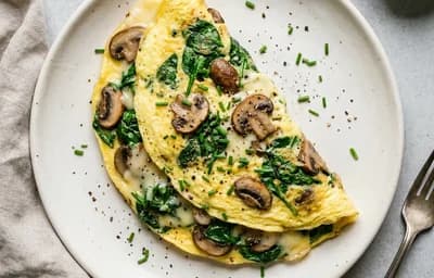 Spinach Mushroom Omelet