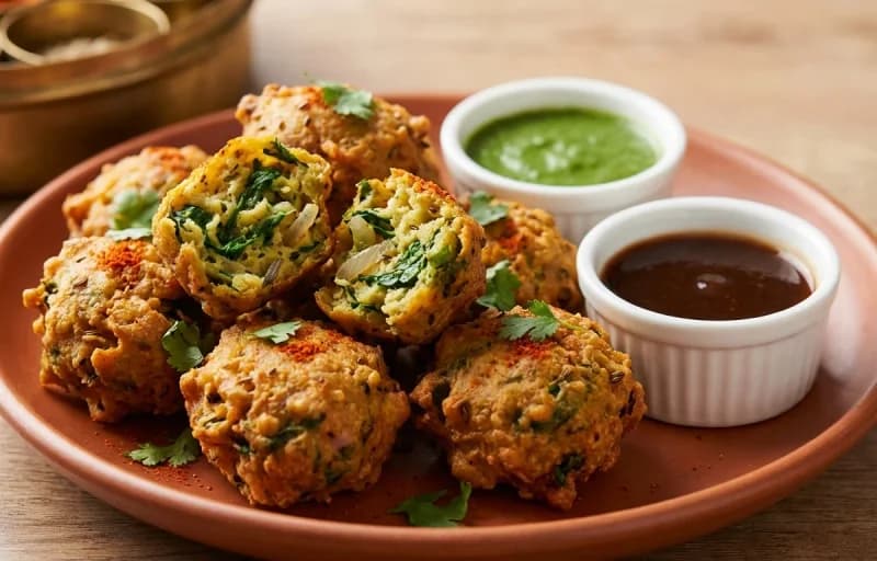 Spinach Pakora with Masala Chai - Recipe 1