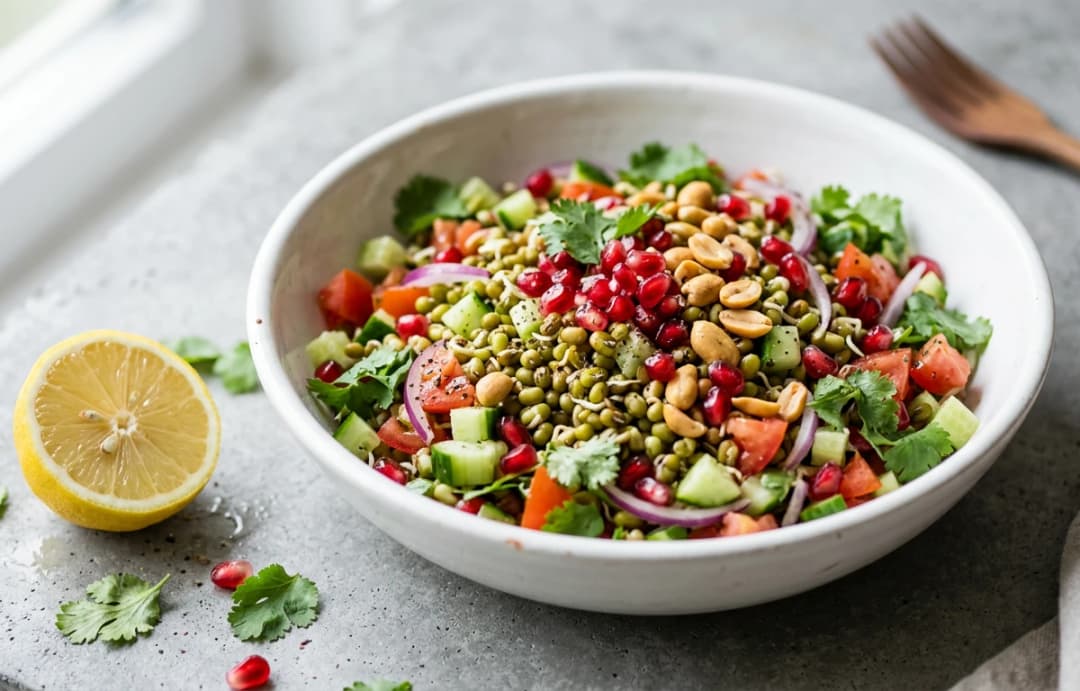 Sprouted Green Gram Salad