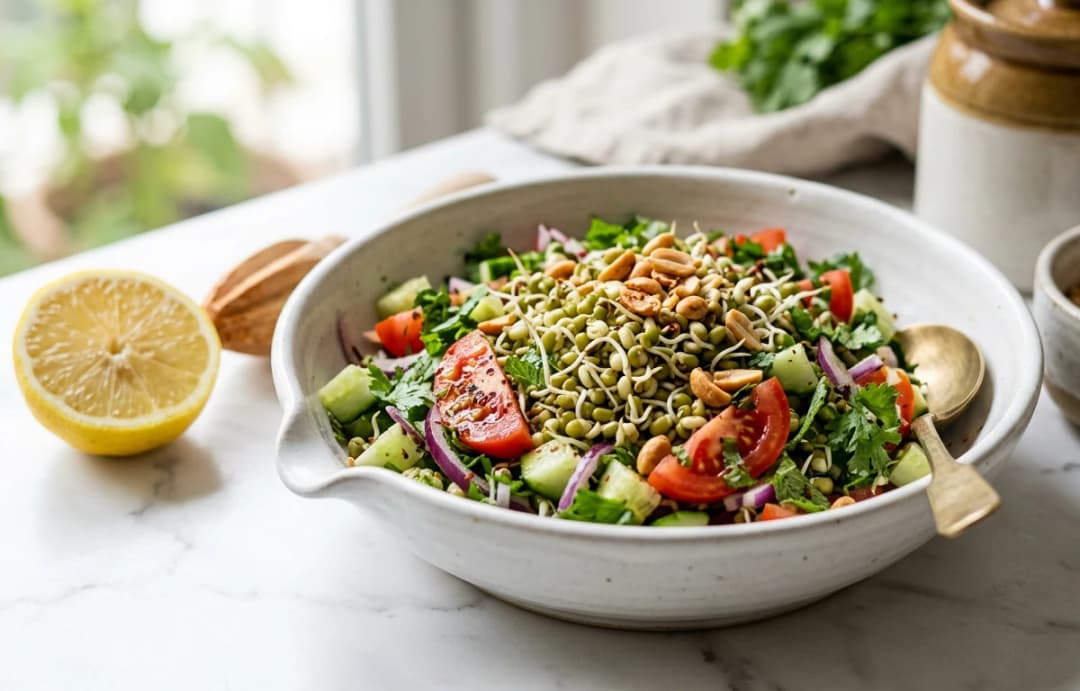 Sprouted Moth Bean Salad