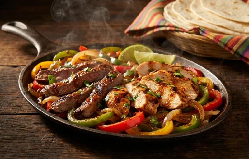 Steak and Chicken Fajitas, Flour Tortillas and Grilled Vegetable Medley - Recipe 1