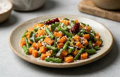 Steamed Carrots and Green Beans
