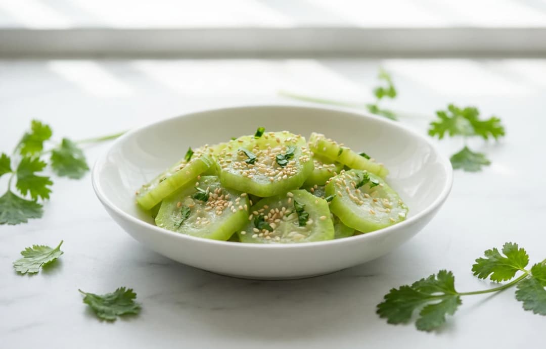 Steamed Snake Gourd with Sesame