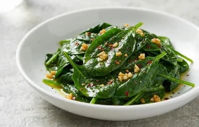 Steamed Spinach with Garlic