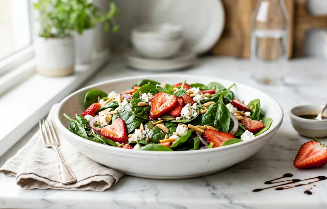Strawberry Spinach Salad with Feta