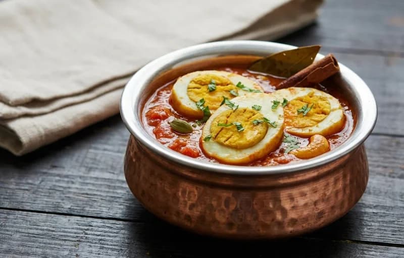 Stuffed Egg Curry, Ghee Rice and Dal Tadka - Recipe 1