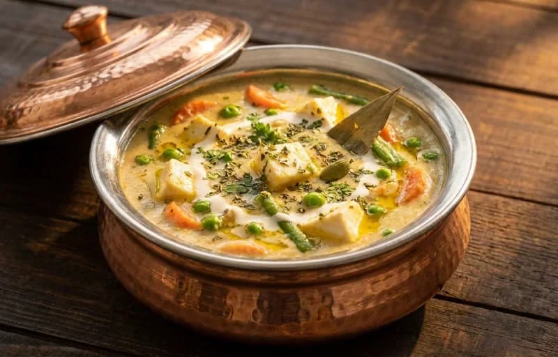 Subz Diwani Handi with Butter Naan - Recipe 1