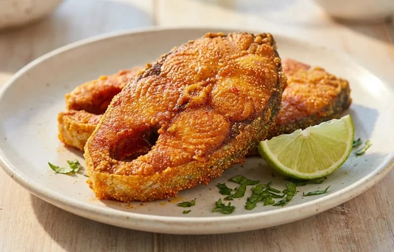 Surmai Rava Fry, Chapati and Dal Tadka - Recipe 1