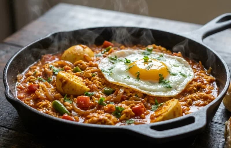 Surti Egg Ghotalo, Ladi Pav and Onion Salad - Recipe 1