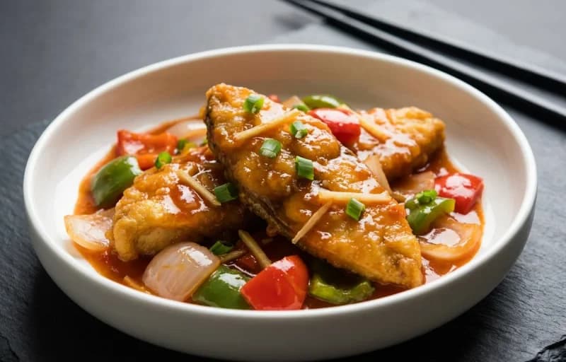 Sweet and Sour Fish with Singapore Noodles - Recipe 1