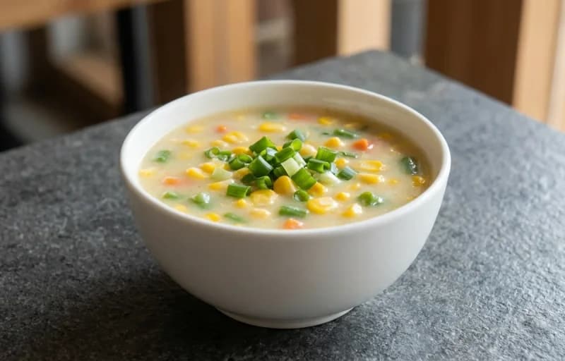 Sweet Corn Soup with Chilli Paneer Dry - Recipe 1
