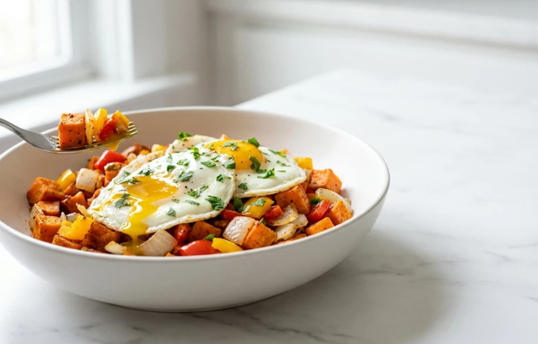 Sweet Potato and Bell Pepper Hash