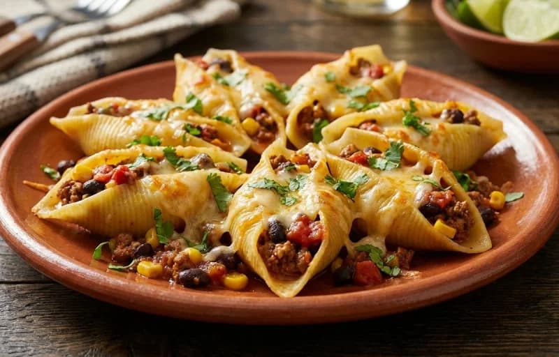 Taco Stuffed Shells with Side Salad - Recipe 1