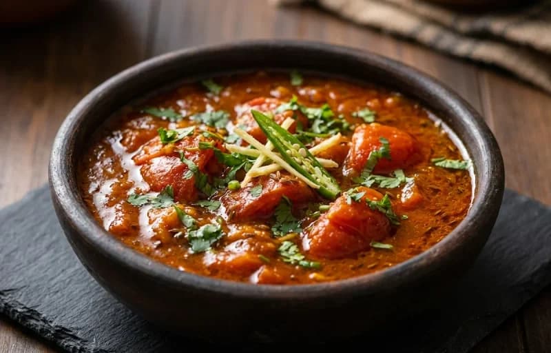 Ajwain Paratha with Tamatar ki Sabzi - Recipe 2