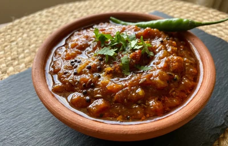 Tamate ji Chutney with Phulka - Recipe 1