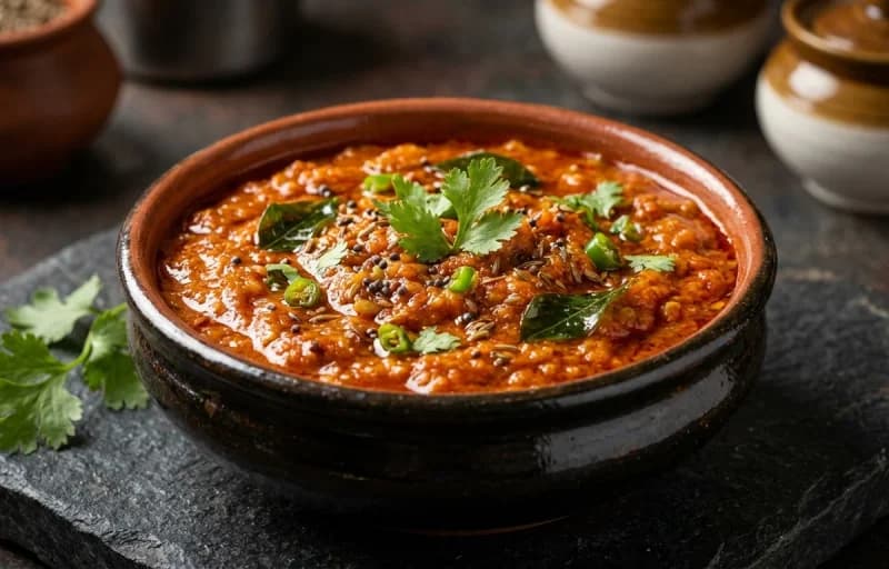 Phulka, Tamatey ka Kut and Kachumber Salad - Recipe 2