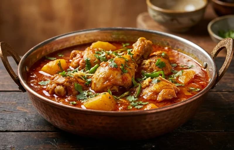 Tameta ma Marghi with Paratha - Recipe 1