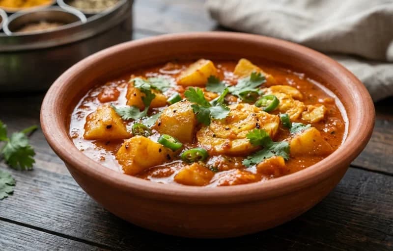 Tameta Papeta ma Eeda with Rotli - Recipe 1