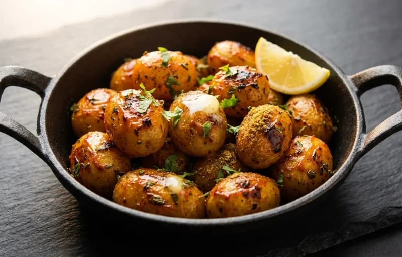 Tandoori Aloo with Pudhina Chutney - Recipe 1