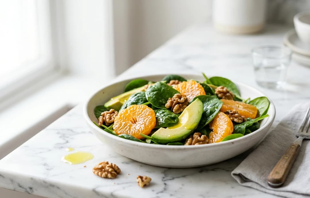 Tangerine, Avocado & Spinach Salad