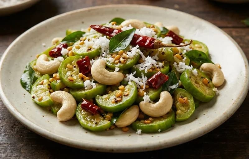 Tendli Bibbe Upkari with Chapati - Recipe 1