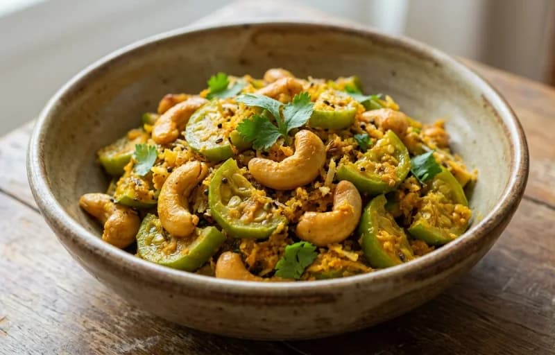 Tendli Cashew Sukhem, Goan Coconut Rice and Futi Kadi - Recipe 1