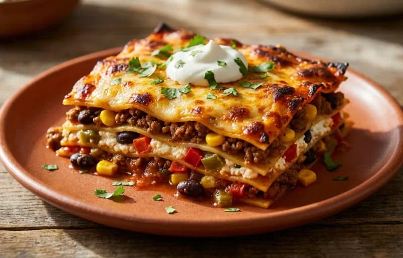 Tex-Mex Lasagna with Side Salad - Recipe 1