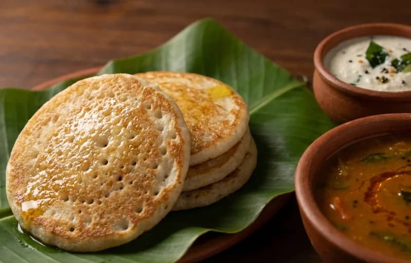 Thattil Kutti Dosa, Vegetable Sambar and Coconut Chutney - Recipe 1