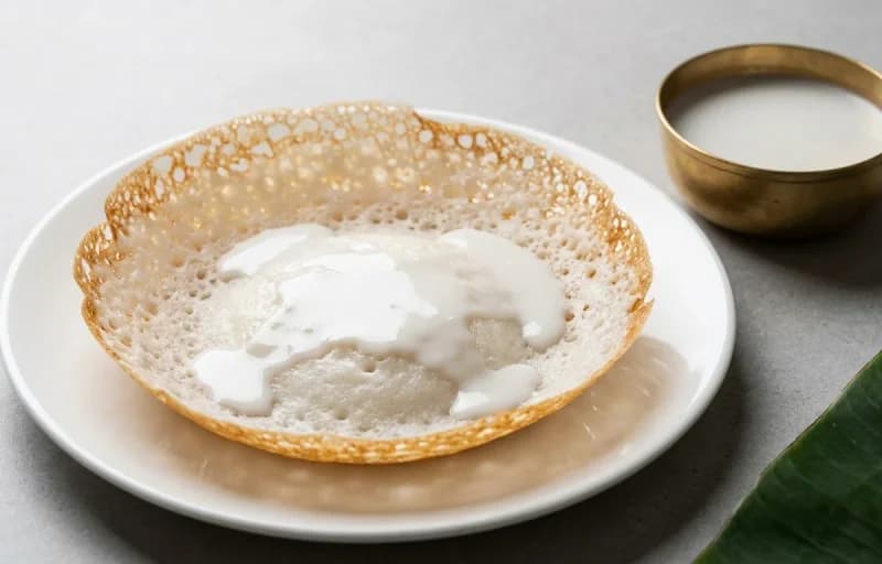 Thengai Paal Appam with Pineapple Gojju - Recipe 1