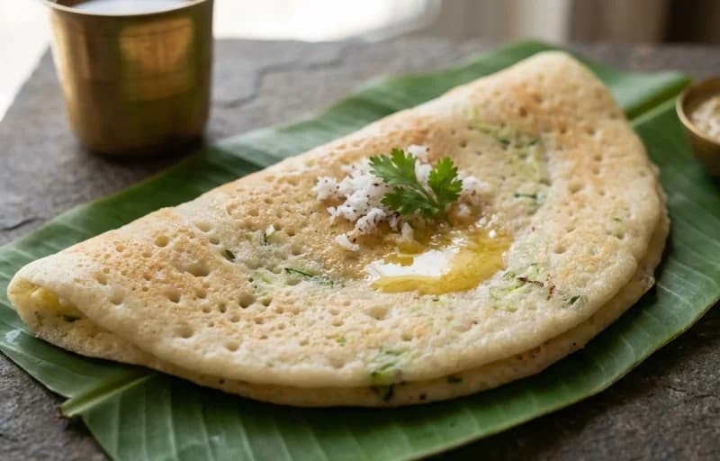 Thoushe Dosa with Ginger Chutney - Recipe 1