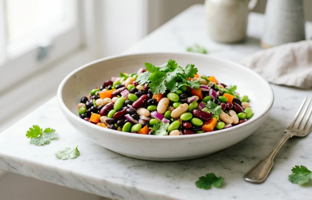 Three-Bean & Edamame Salad