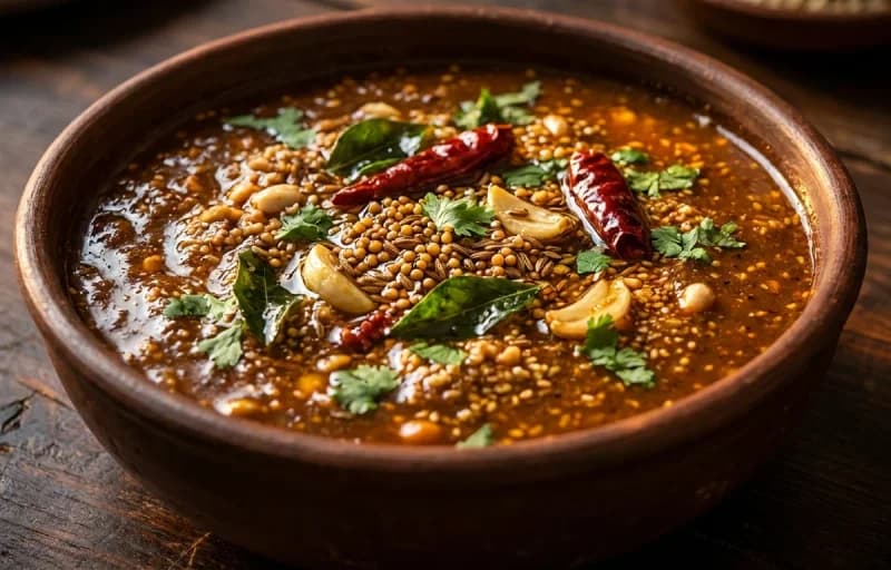 Hyderabadi Khichdi, Til ka Khatta and Roasted Papad - Recipe 2