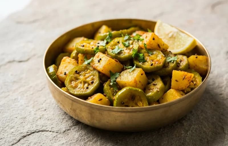 Tindora Batata nu Shaak, Rotli and Gujarati Dal - Recipe 1