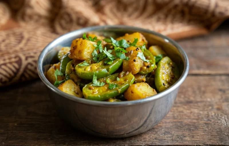 Tindora Bateta nu Shaak, Jowar Bhakri and Egg Bhurji - Recipe 1