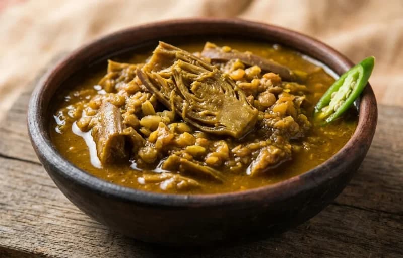 Steamed Basmati Rice, Tita Phoolor Khar and Bengena Pitika - Recipe 2