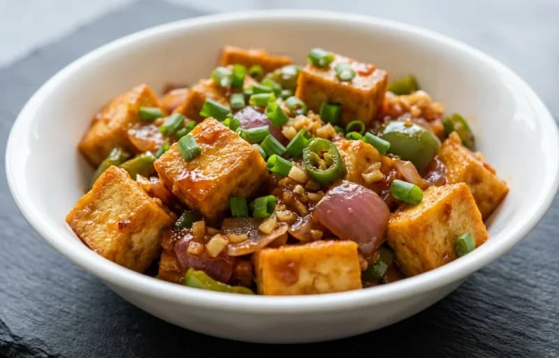 Tofu in Hot Garlic Sauce with Steamed Basmati Rice - Recipe 1