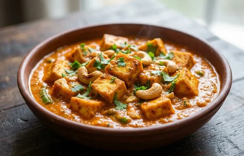 Tofu Masala with Garlic Naan - Recipe 1