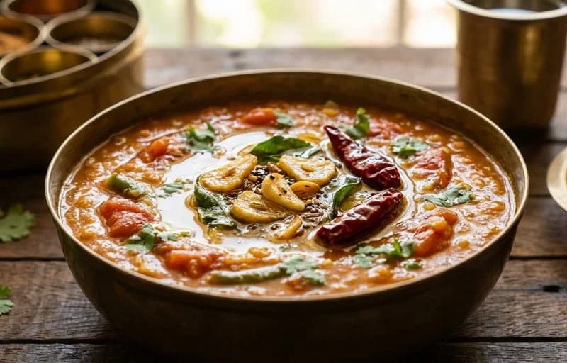 Jonna Rotte, Tomato Pappu and Andhra Vankaya Kura - Recipe 2
